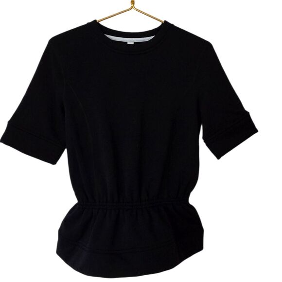 Lululemon Peplum Pullover Short Sleeve Fleece Sweatshirt Top Winter - Picture 2 of 7